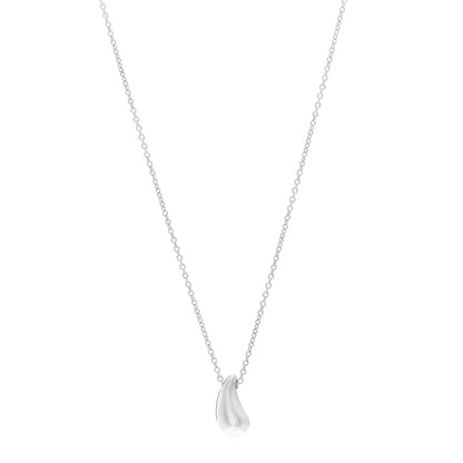 Tiffany Sterling Silver 12mm Elsa Peretti Teardrop Pendant Necklace 1 of 4