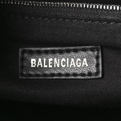 Balenciaga Cotton Canvas Diagonal BB Monogram Small Sharp Tote Black White 6 of 8