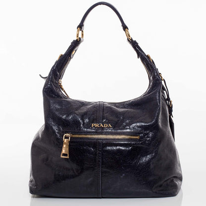 Prada Vitello Shine Hobo Nero Black 1 of 12