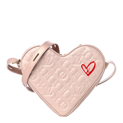 Louis Vuitton Lambskin Embossed Monogram Fall In Love Sac Coeur Light Pink 1 of 10