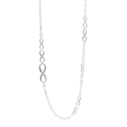 Tiffany Sterling Silver Wide Infinity Endless Necklace 1 of 4