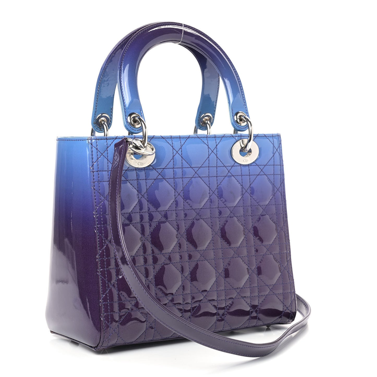 Patent Gradient Medium Lady Dior Purple Blue