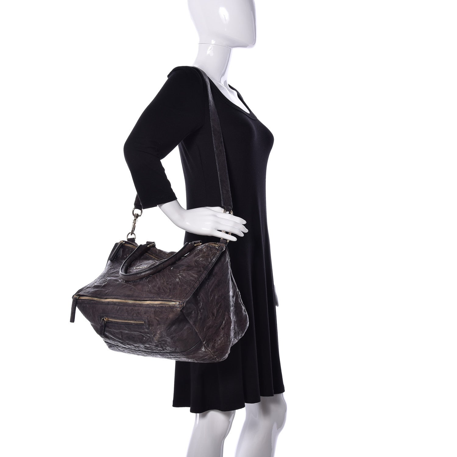 Givenchy Tumbled Sheepskin Large Pandora Black 2 of 10