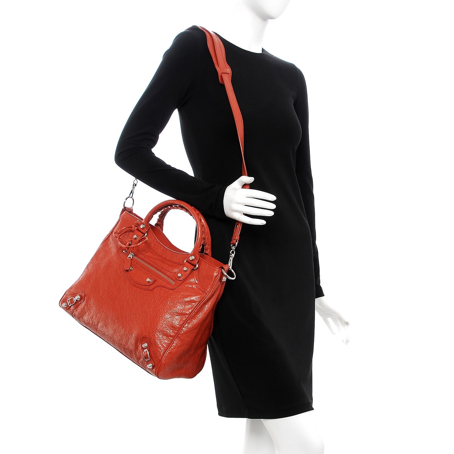 Balenciaga Agneau Giant 12 Silver Hardware Velo Rouge Ambre 2 of 9
