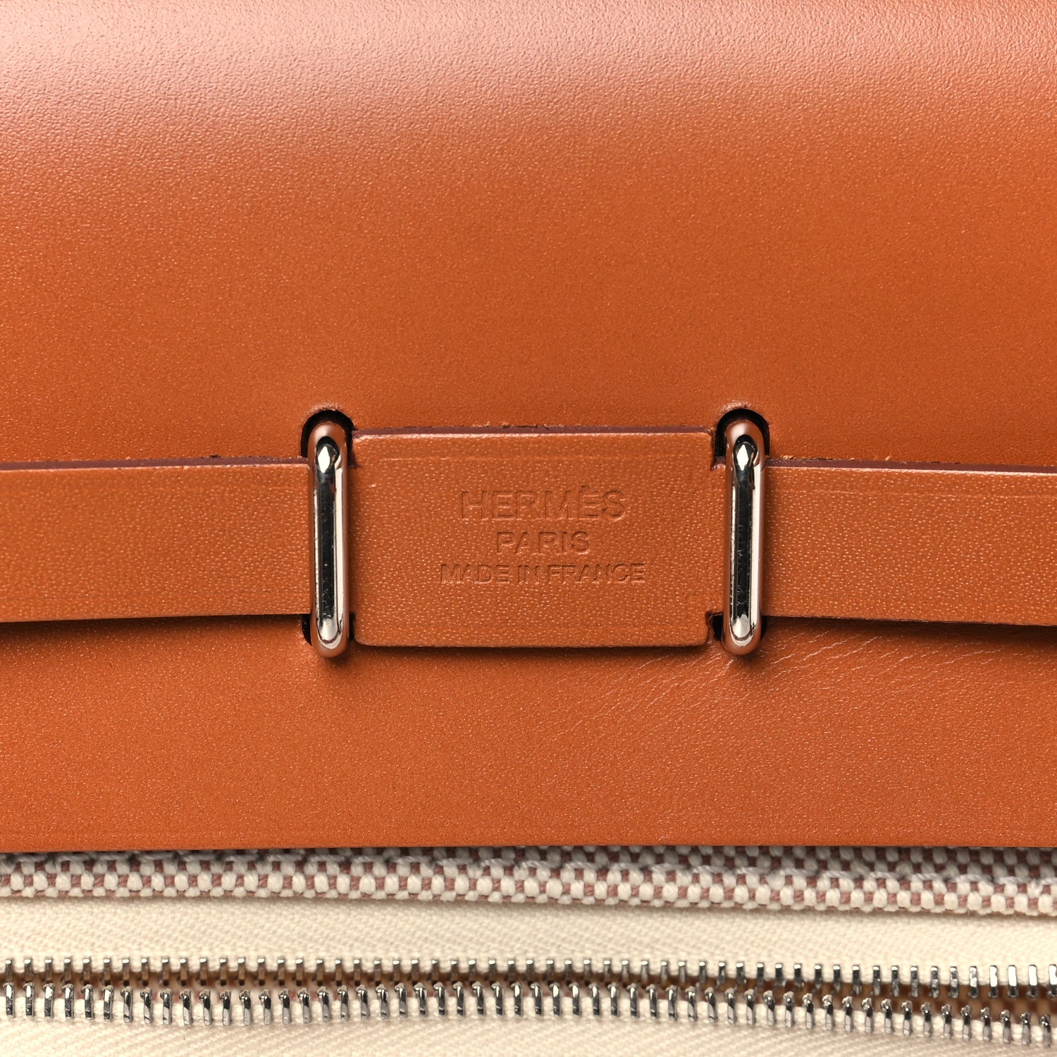 Hermes Military Toile Vache Hunter Herbag Zip Retourne 20 Ecru Beige Fauve 6 of 11