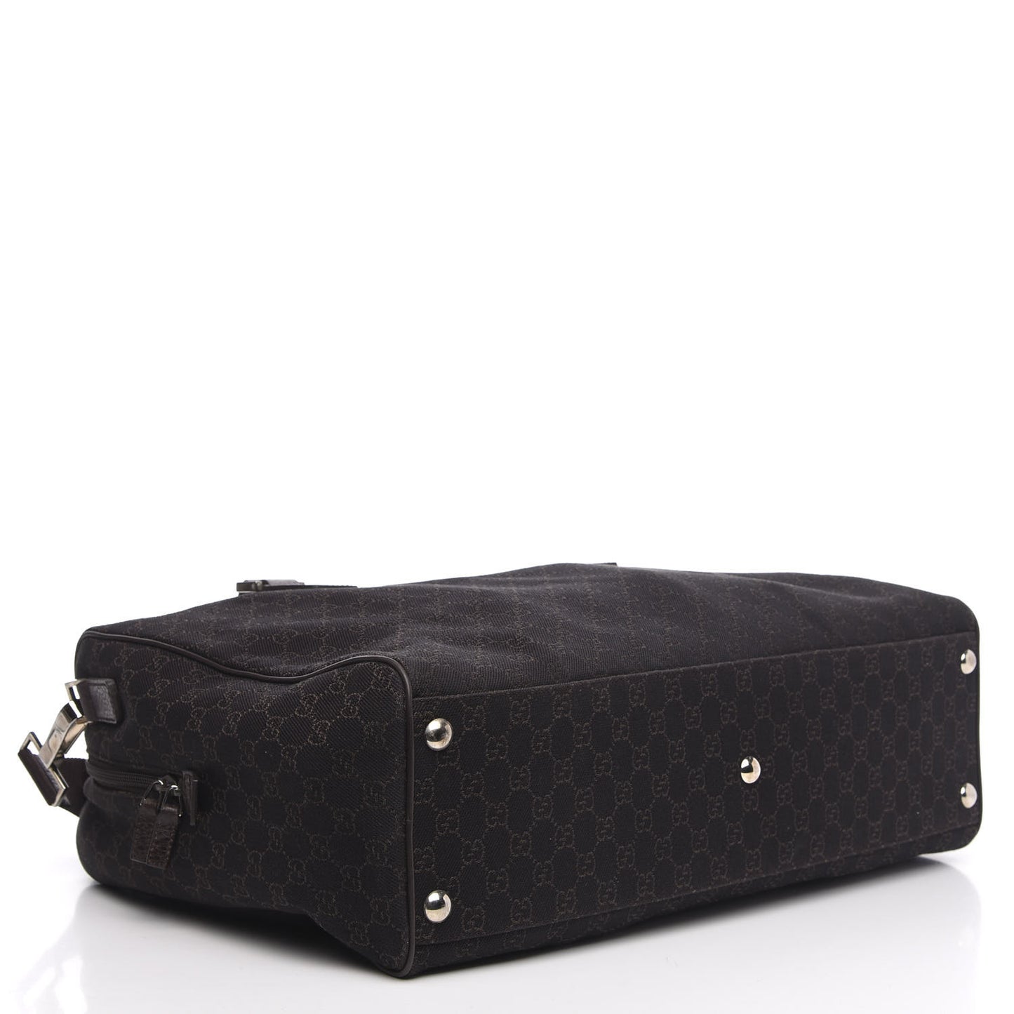 Denim Monogram Large Carry On Duffle Dark Brown