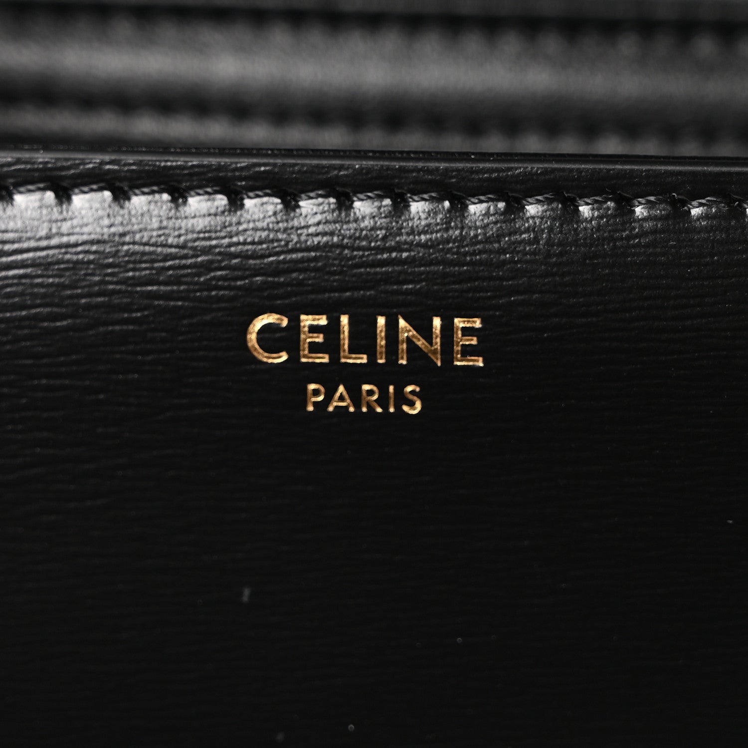 Celine Shiny Calfskin Teen Triomphe Black 6 of 10