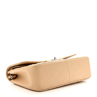 Chanel Caviar Quilted Jumbo Double Flap Light Beige 4 of 12