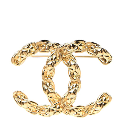 Chanel Quilted CC Brooch Gold 1 of 5