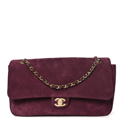 Chanel Suede Calfskin Small Souplissimo Maxi Flap Burgundy 1 of 11