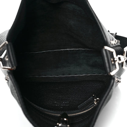 Valentino Garavani Pebbled Calfskin Small Rockstud Flip-Lock Messenger Bag Black 5 of 8