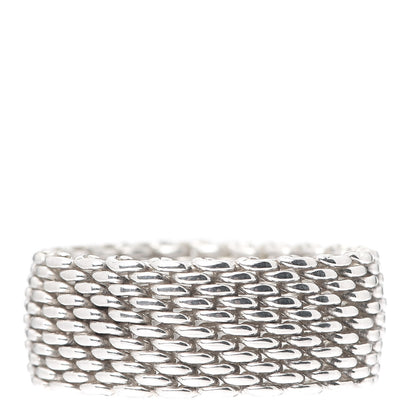 Tiffany Sterling Silver Somerset Mesh Ring 59 8.75 3 of 4