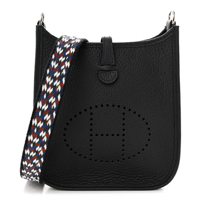 Hermes Taurillon Clemence Zigzag Evelyne TPM Caban Black Bleu Zellige Indigo 1 of 11