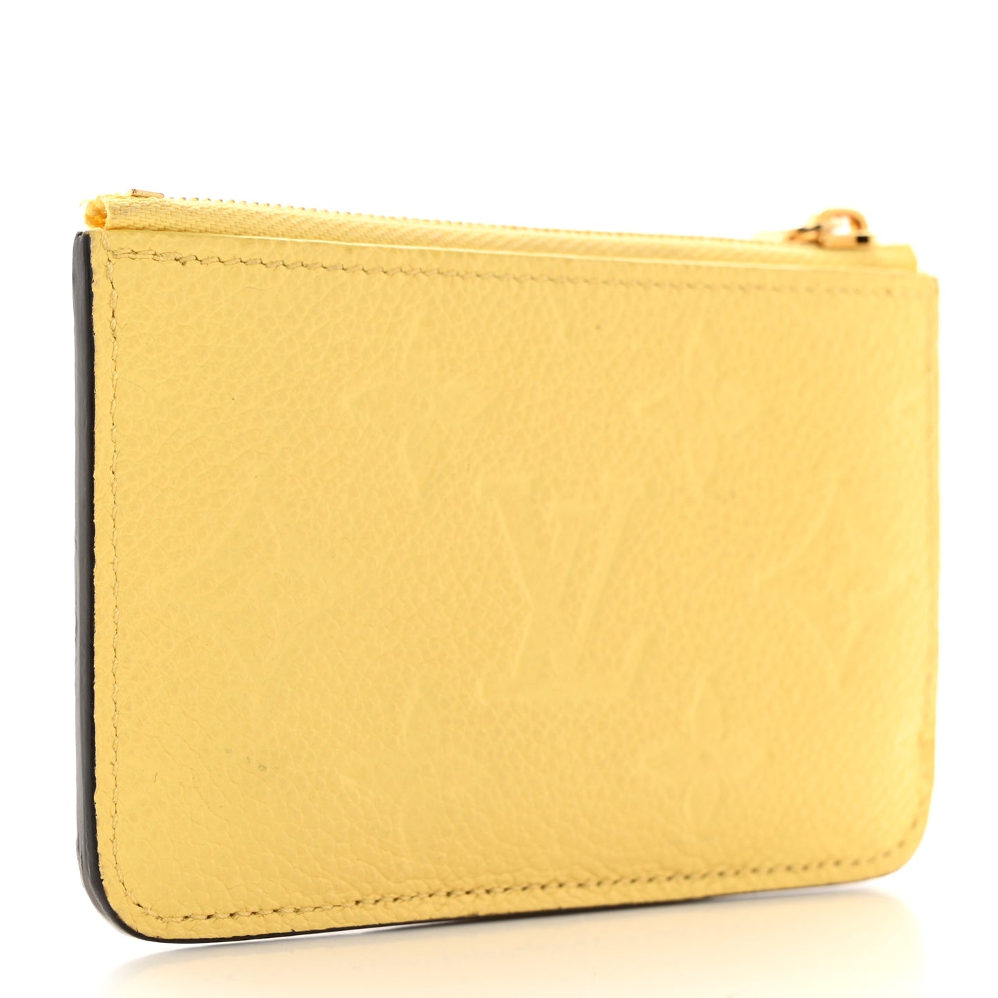 Empreinte Monogram Zipped Romy Card Holder Jaune