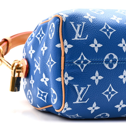 Louis Vuitton Calfskin Monogram Speedy P9 Bandouliere 20 Blue 9 of 10