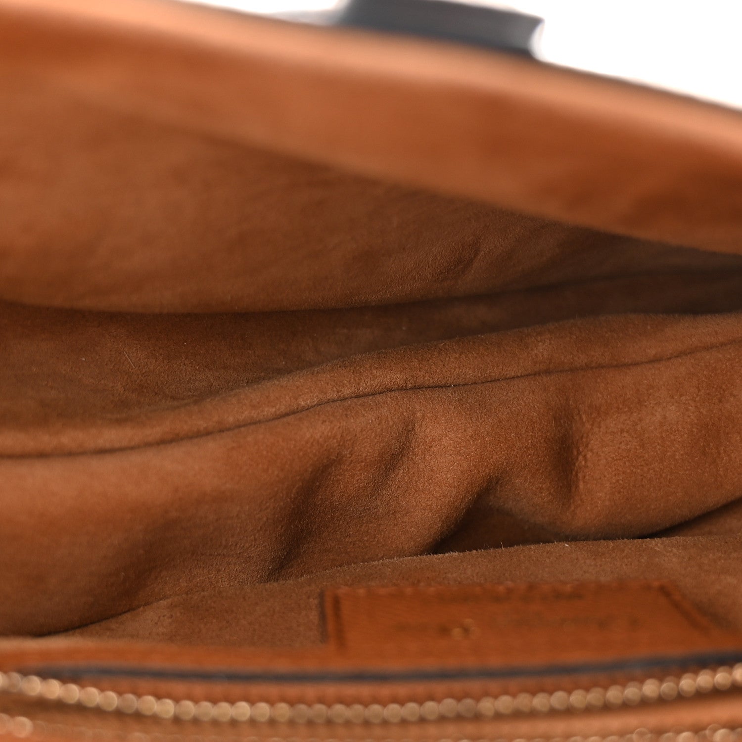 Christian Dior Grained Calfskin Saddle Bag With Strap Golden Saddle 5 of 10