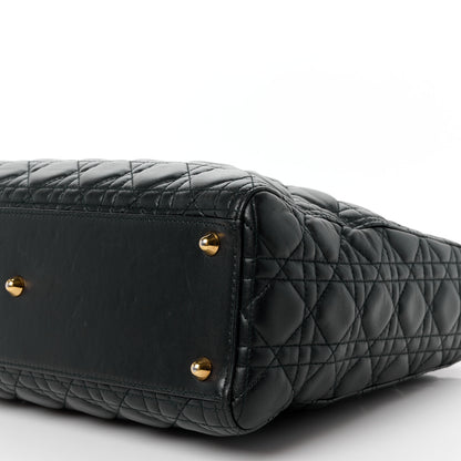 Christian Dior Lambskin Cannage Large Lady Dior Black 10 of 14