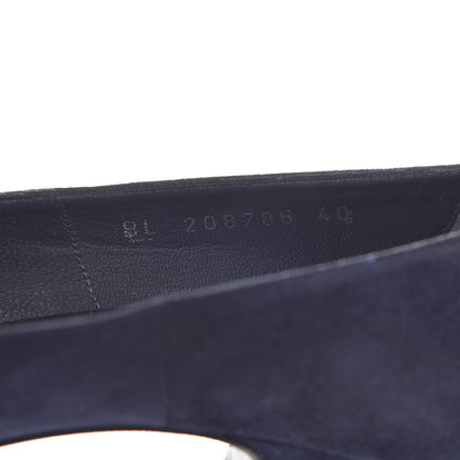 Saint Laurent Kid Scamosciato Tribtoo 105 Pumps 40 Blue Intense 10 of 10