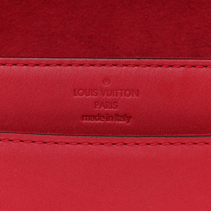 Louis Vuitton Calfskin Chain Louise MM Red 6 of 10