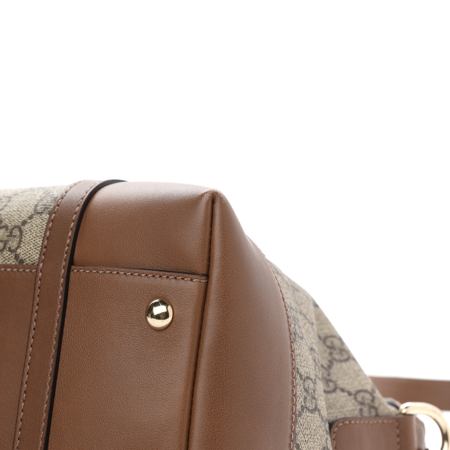 GG Supreme Monogram Medium Nice Top Handle Dome Bag Brown