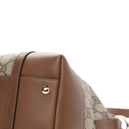 Gucci GG Supreme Monogram Medium Nice Top Handle Dome Bag Brown 10 of 11