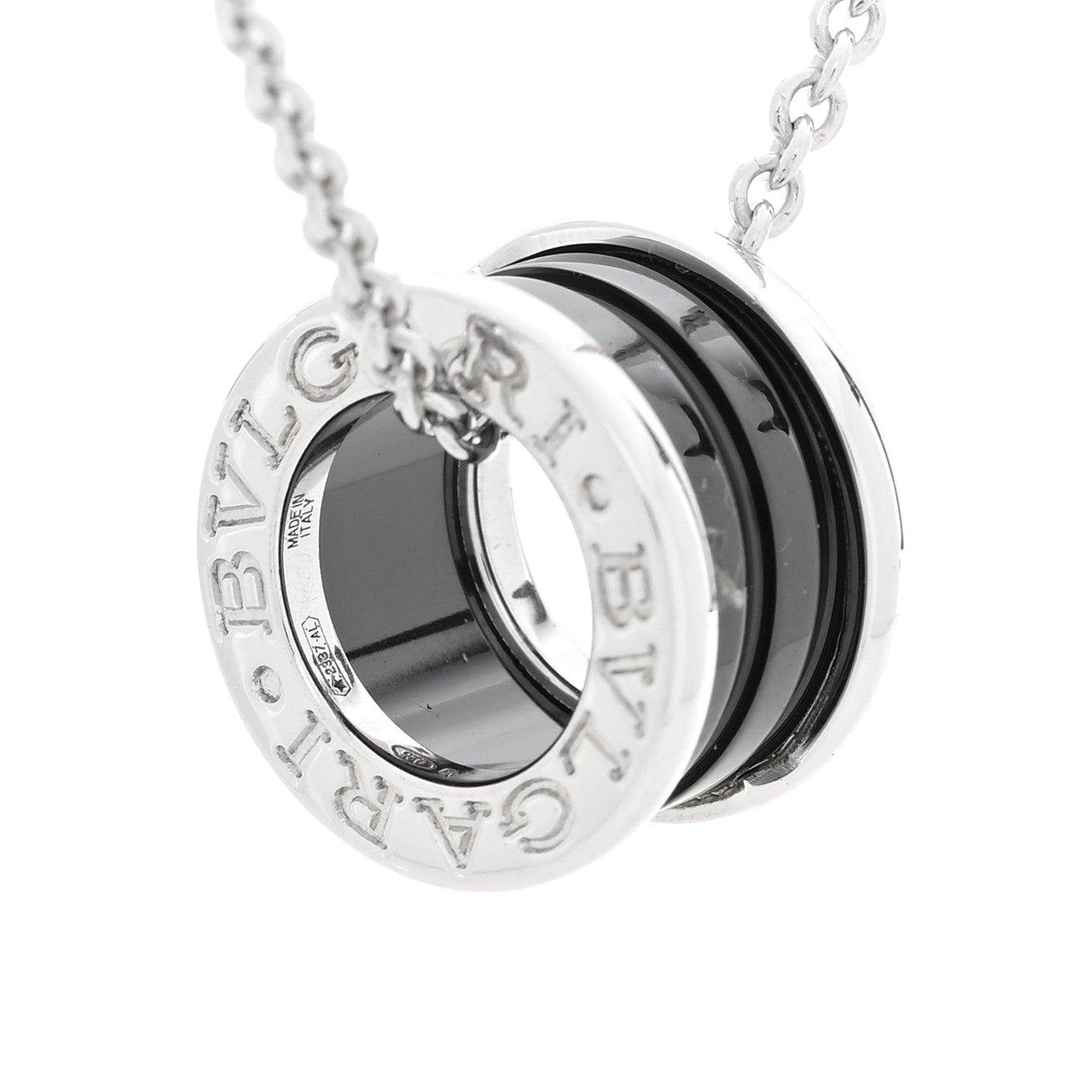 Bulgari Sterling Silver Ceramic Save The Children Pendant Necklace 5 of 6
