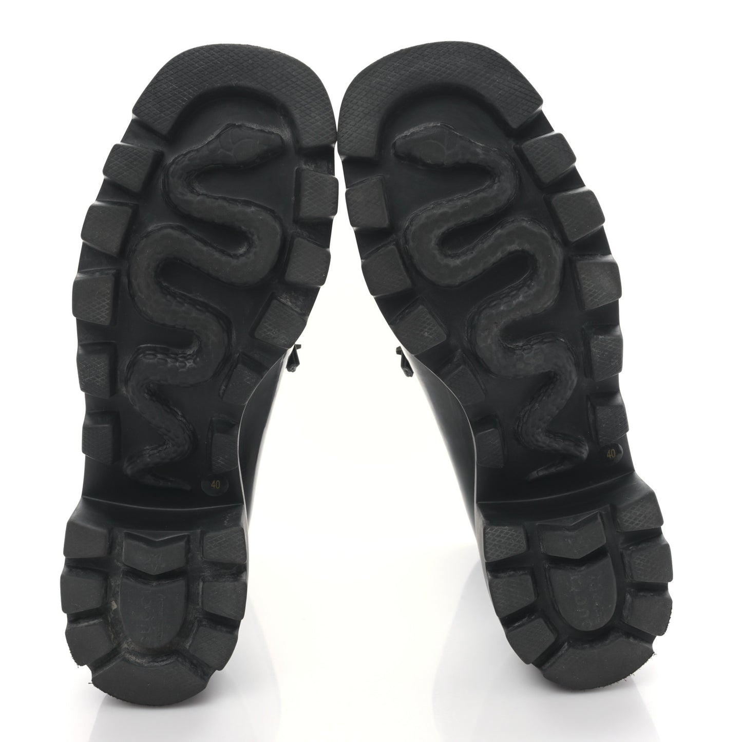 Rubber Womens Horsebit Ankle Boots 40 Black
