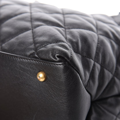 Chanel Calfskin Quilted Large Soft Elegance Tote Black 11 of 15