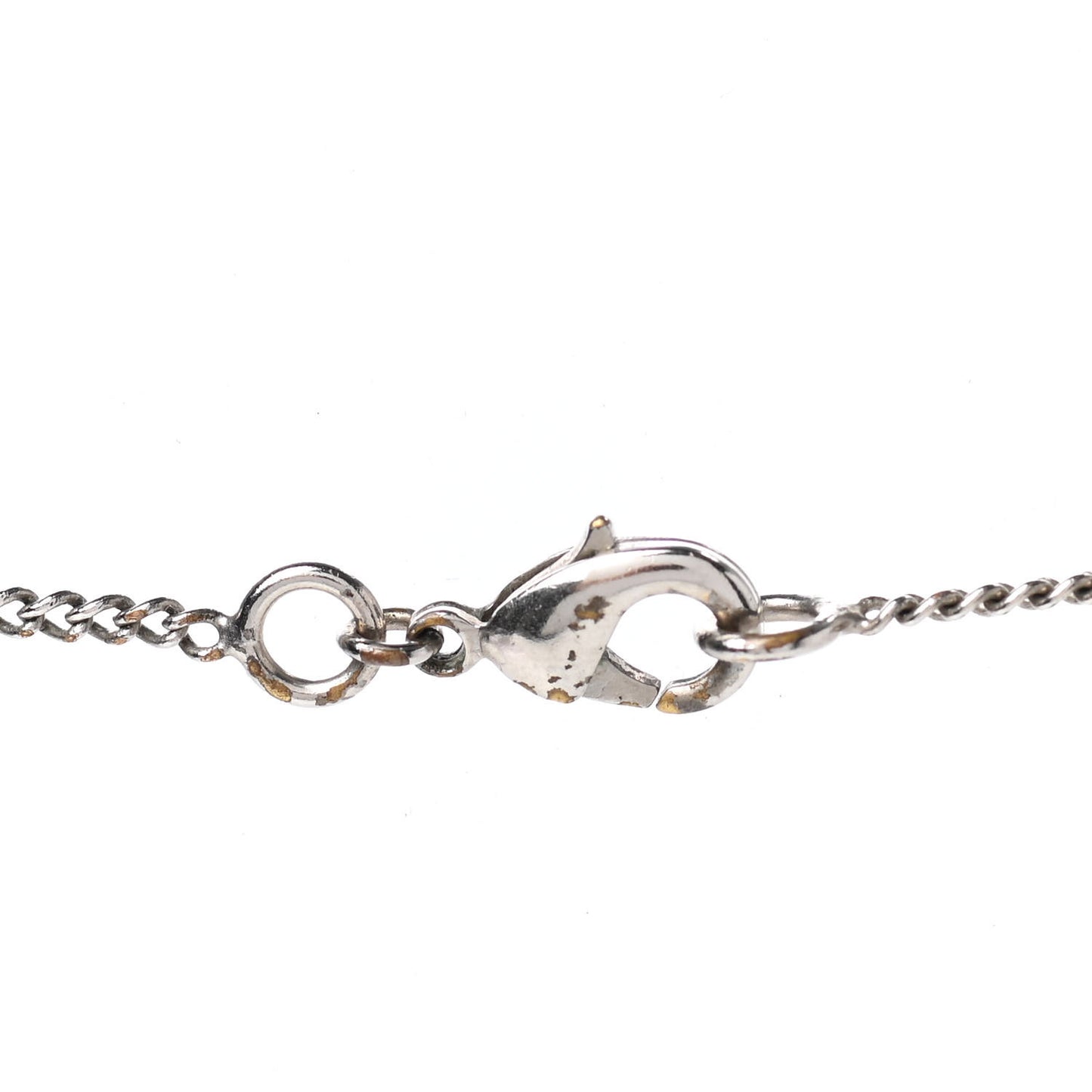 Baguette Crystal CC Necklace Silver