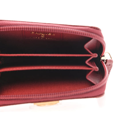 Chanel Caviar Quilted Boy Zip Around Coin Purse Wallet Burgundy 5 of 8