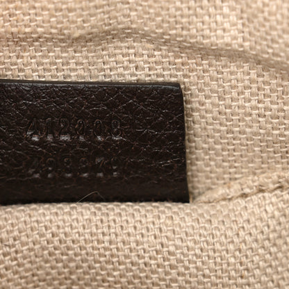 Gucci Textured Calfskin Web Small Webby Bee Shoulder Bag Brown Coffee 7 of 13