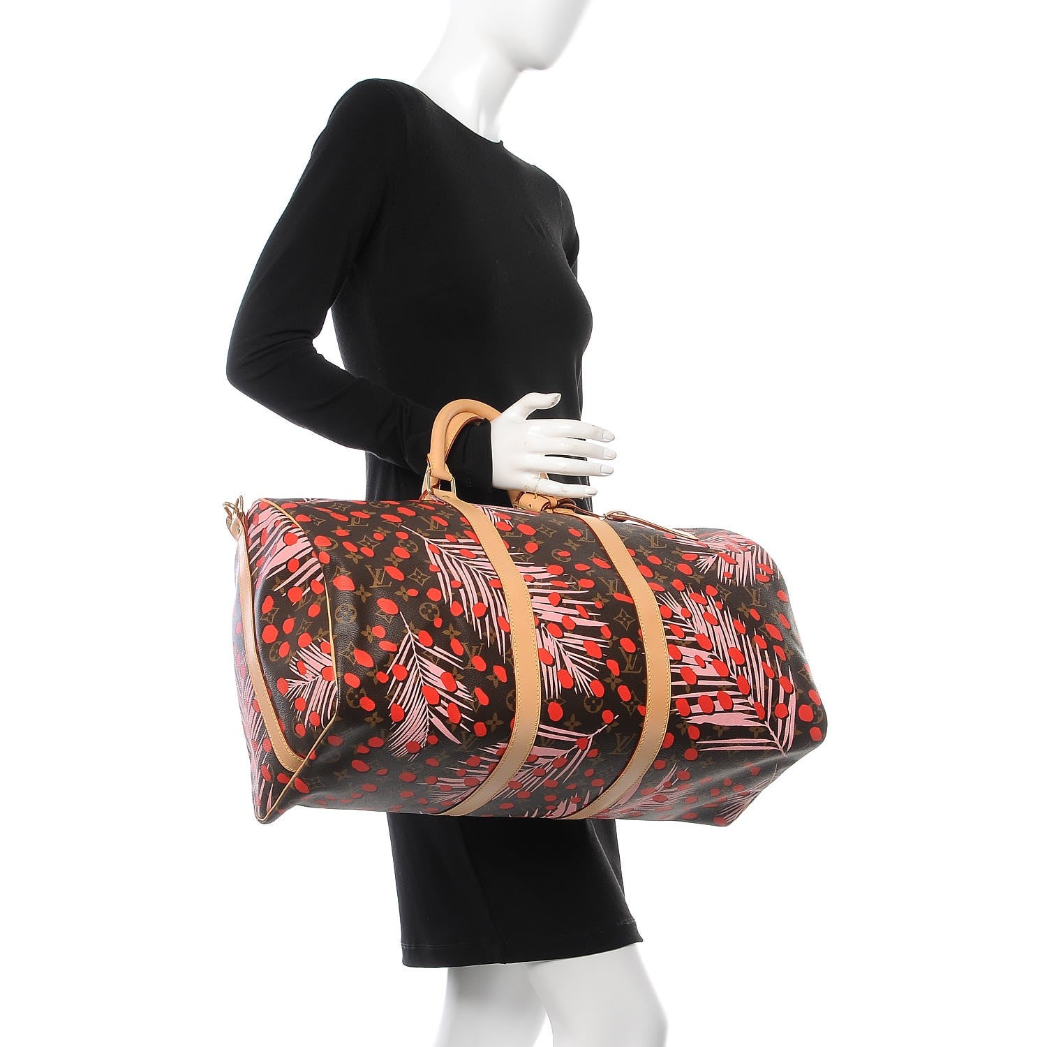 Louis Vuitton Monogram Jungle Dots Keepall Bandouliere 50 Sugar Pink Poppy 2 of 7
