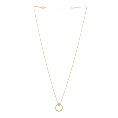 Tiffany 18K Yellow Gold Diamond T Baguette Pave Pendant Necklace 2 of 5