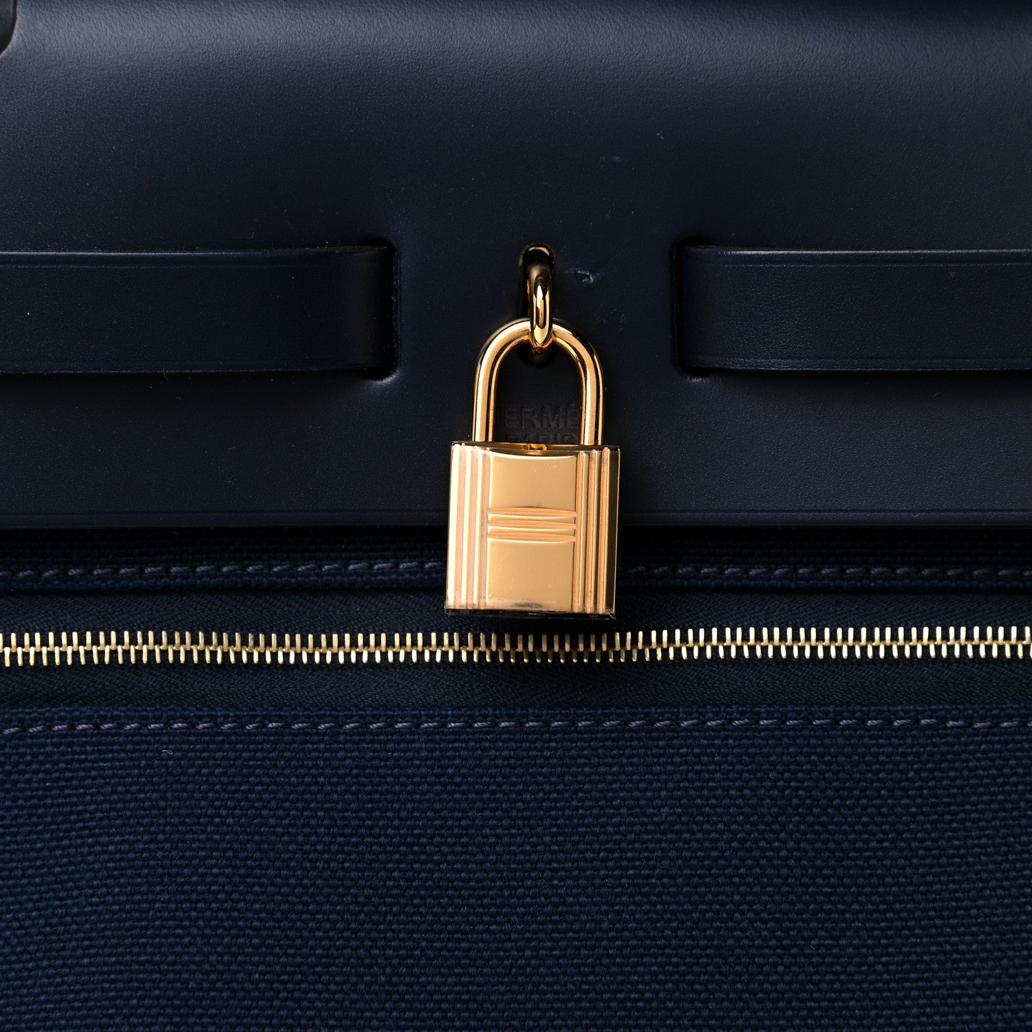 Hermes Military Toile Vache Hunter Herbag Zip 39 MM Bleu Indigo 13 of 19