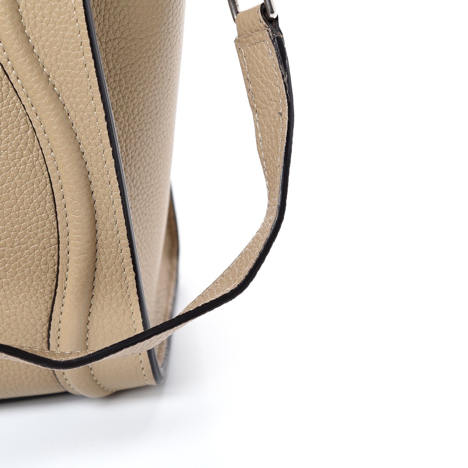 Celine Drummed Calfskin Nano Luggage Dune 10 of 11