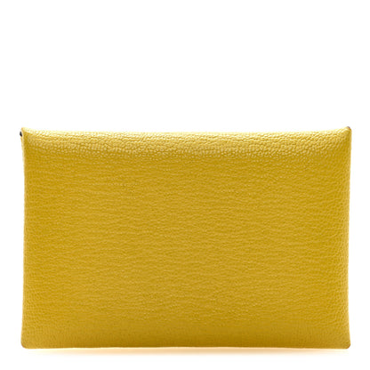 Hermes Chevre Mysore Calvi Card Case Cumin 1 of 7