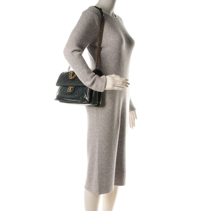 Chanel Glazed Calfskin Quilted Perfect Edge Large Flap Green 2 of 8