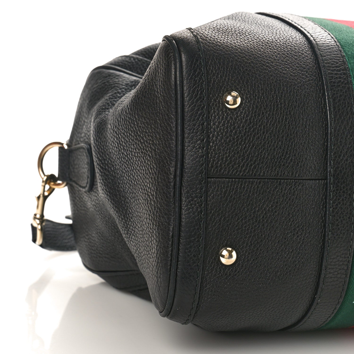 Gucci Calfskin Vintage Web Medium Boston Black 9 of 10