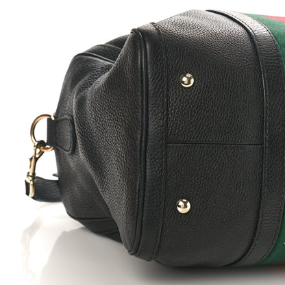 Gucci Calfskin Vintage Web Medium Boston Black 9 of 10