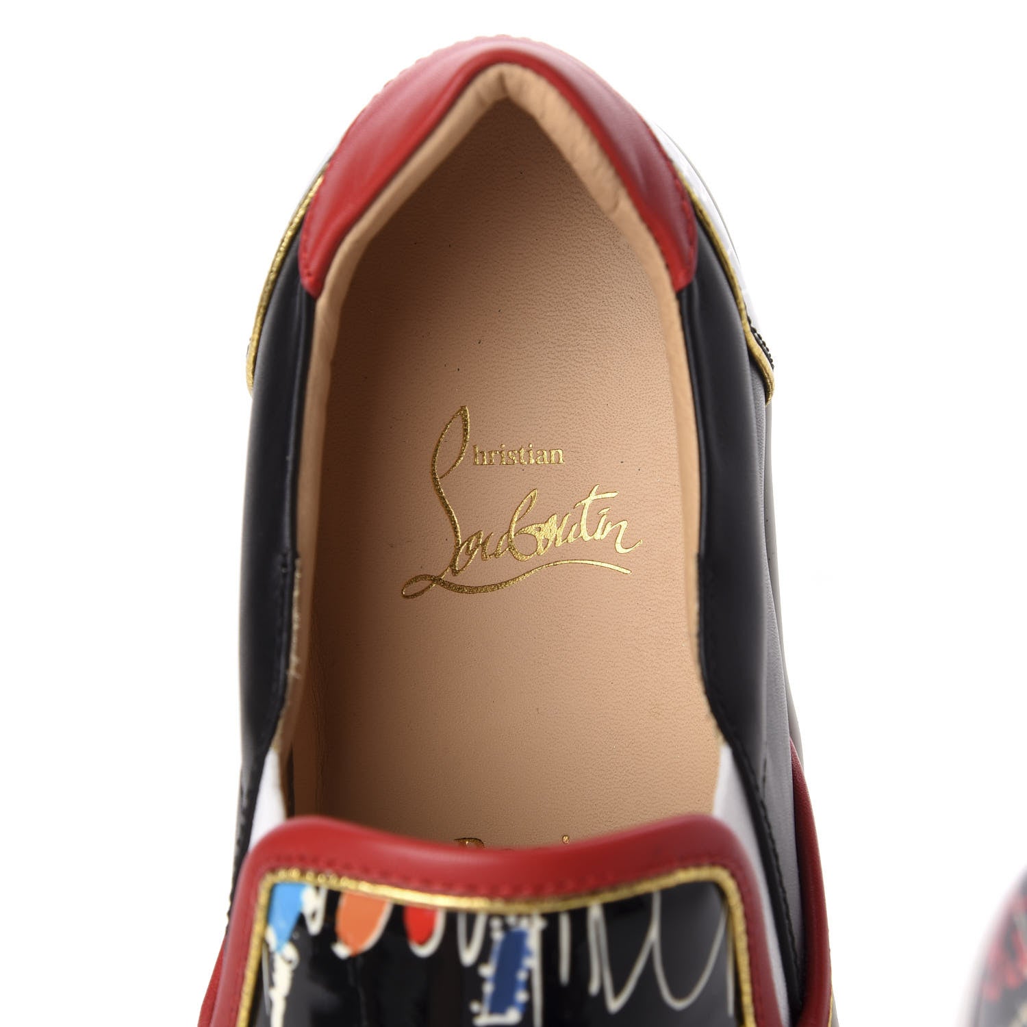 Christian Louboutin Patent Loubitag Masteralta Flat Sneaker 37 Black 7 of 11
