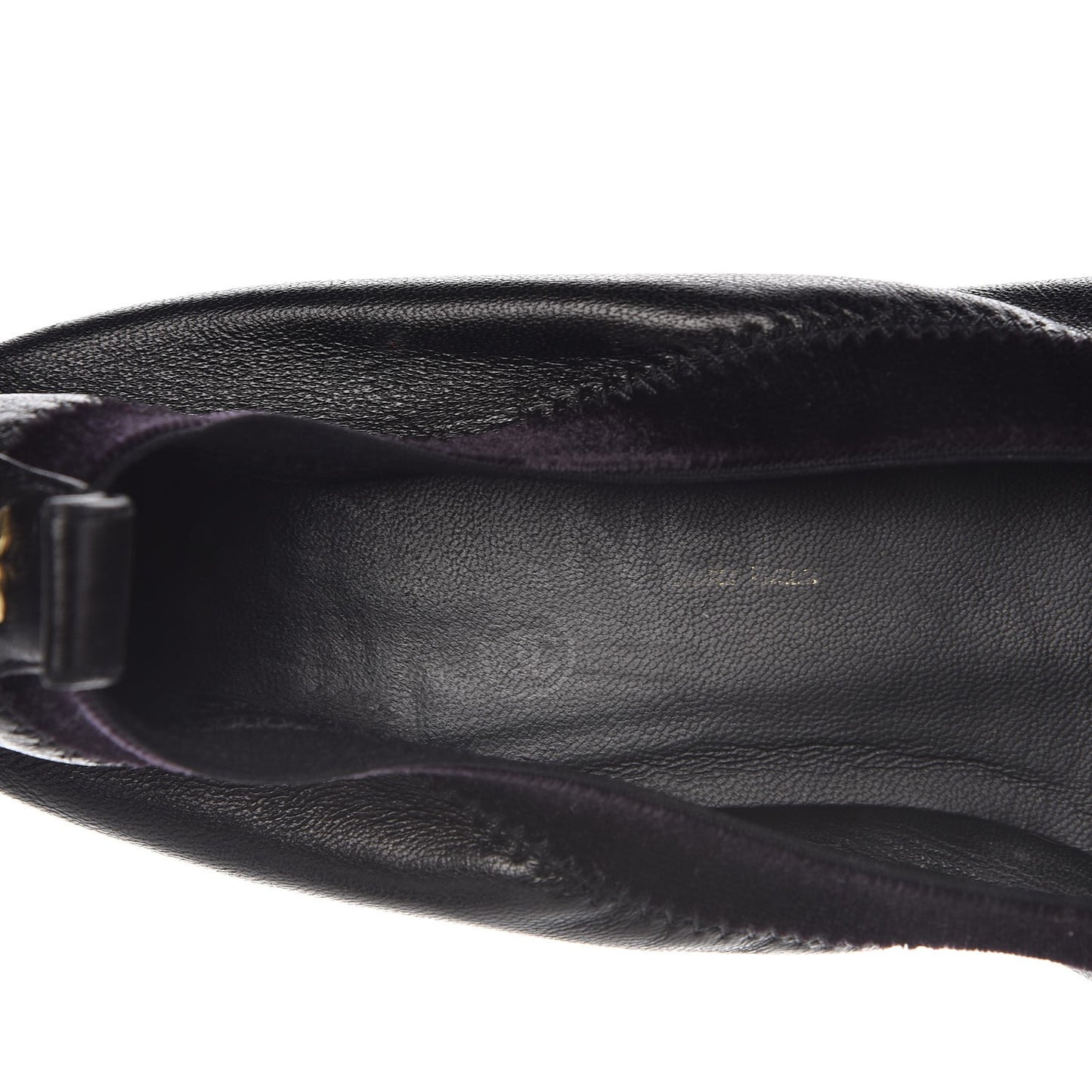 Lambskin Camellia Cap Toe Ballerina Flats 38 Black