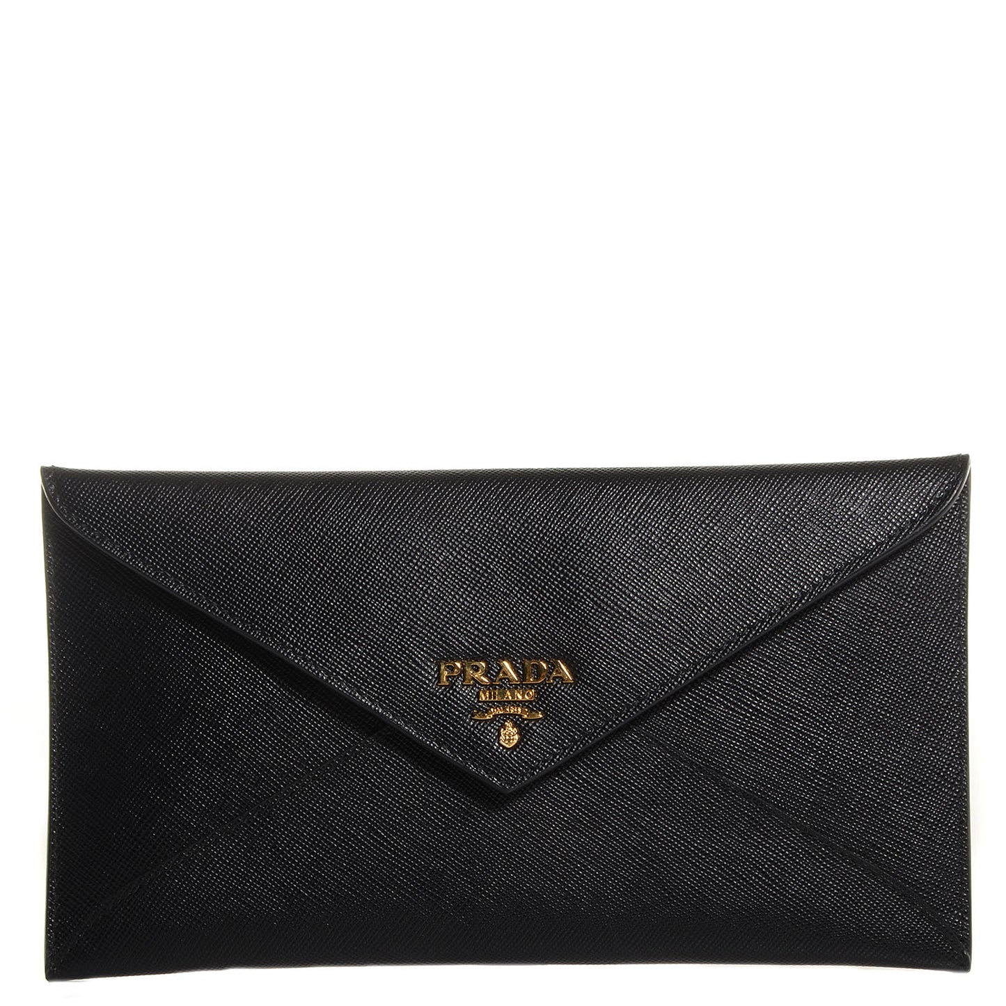 Saffiano Metal Envelope Wallet Black