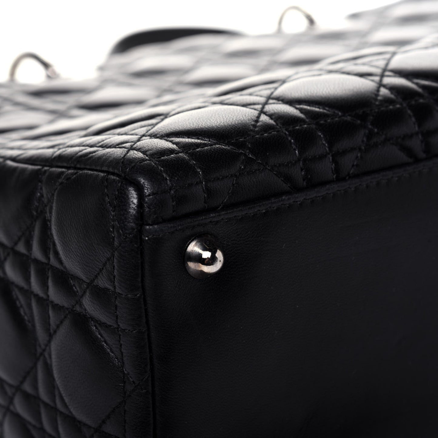 Lambskin Cannage Large Lady Dior Black