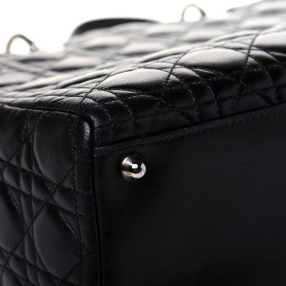 Christian Dior Lambskin Cannage Large Lady Dior Black 11 of 14