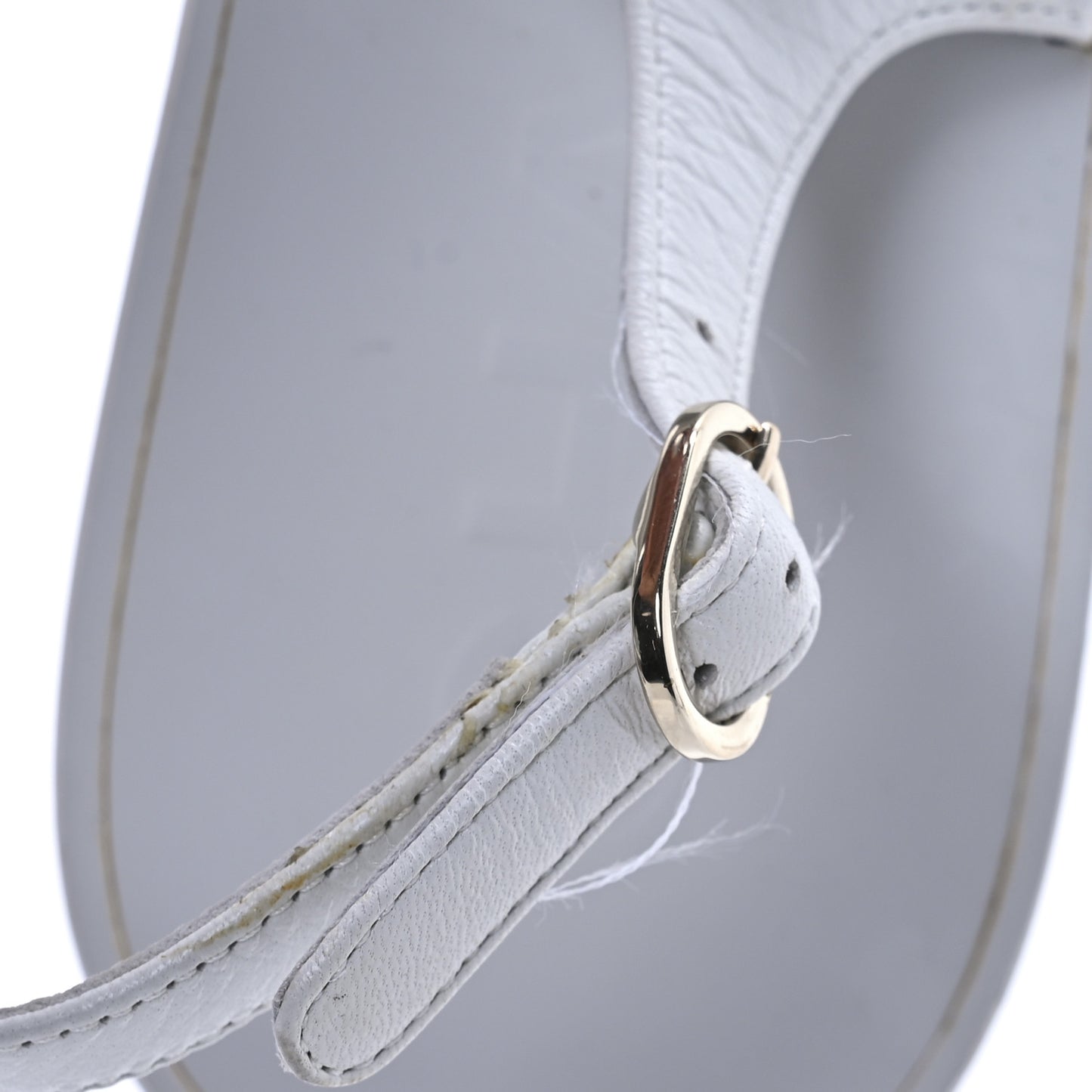 Lambskin CC Thong Sandals 36 White