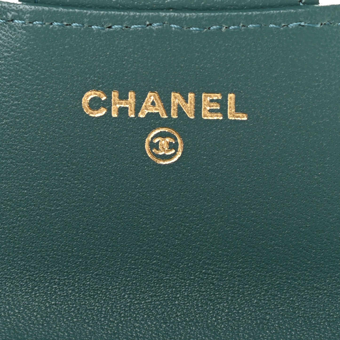 Lambskin Quilted Top Handle Flap Coin Purse With Chain Green