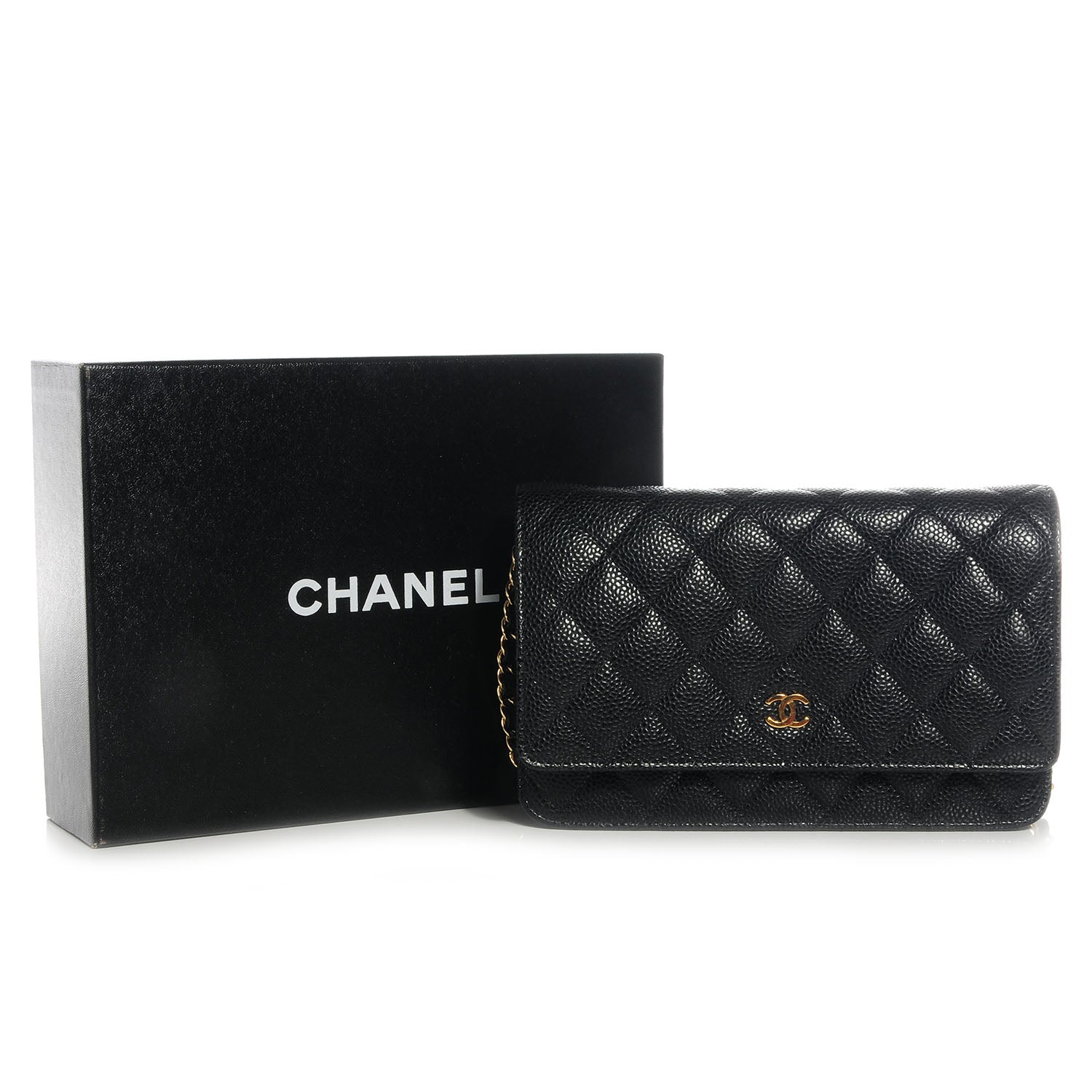 Chanel Caviar Quilted Wallet on Chain Black 9 of 9