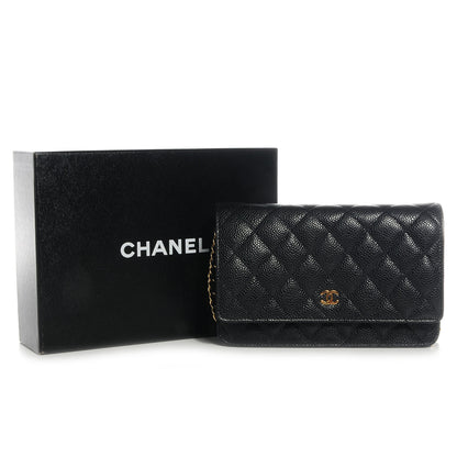 Chanel Caviar Quilted Wallet on Chain Black 9 of 9