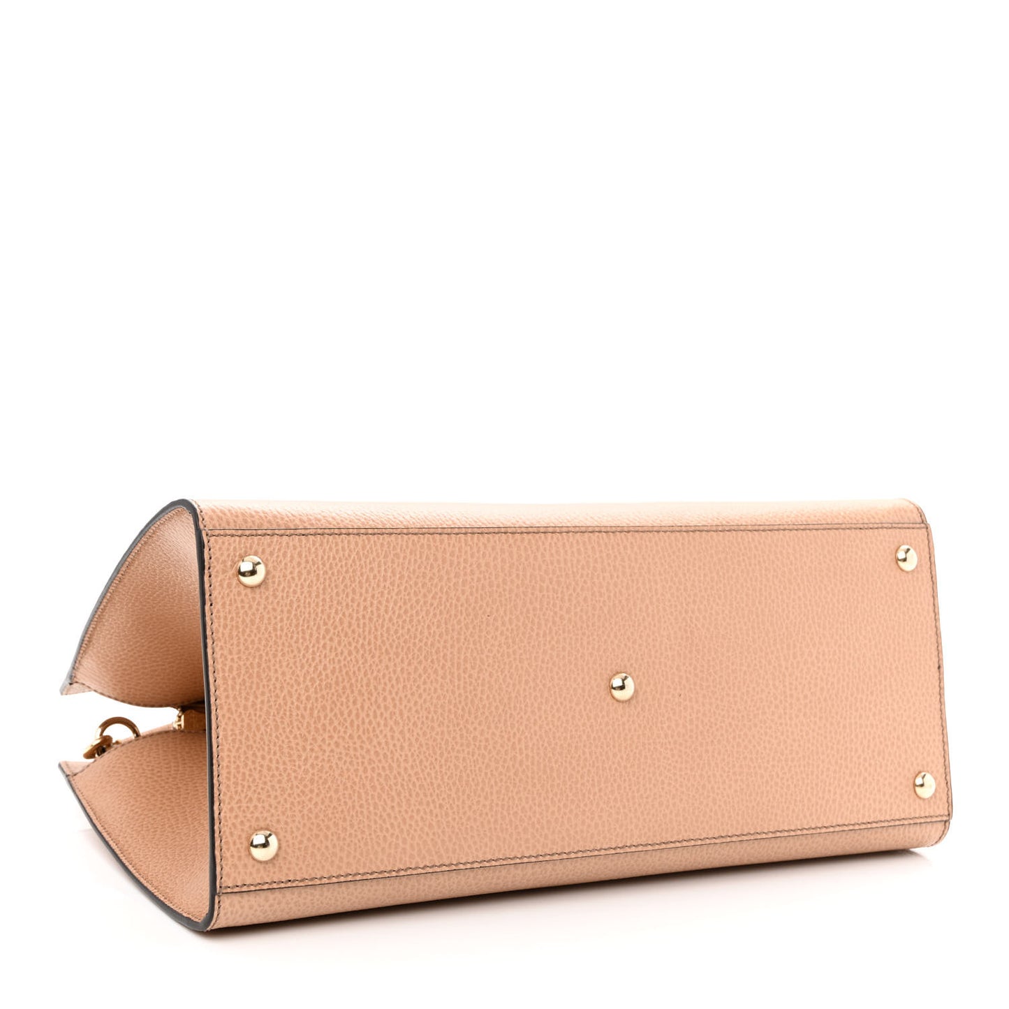 Pebbled Calfskin Medium Soho Top Handle Satchel Beige