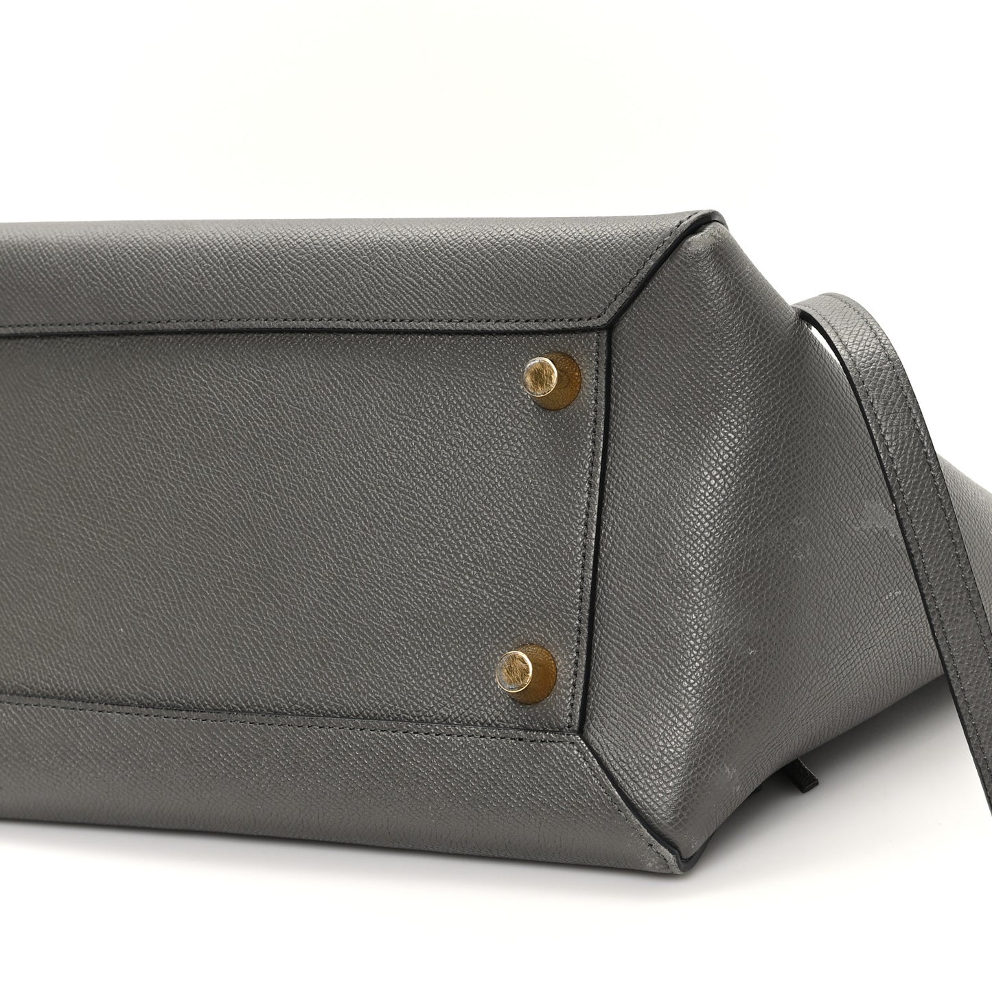 Grained Calfskin Mini Belt Bag Grey